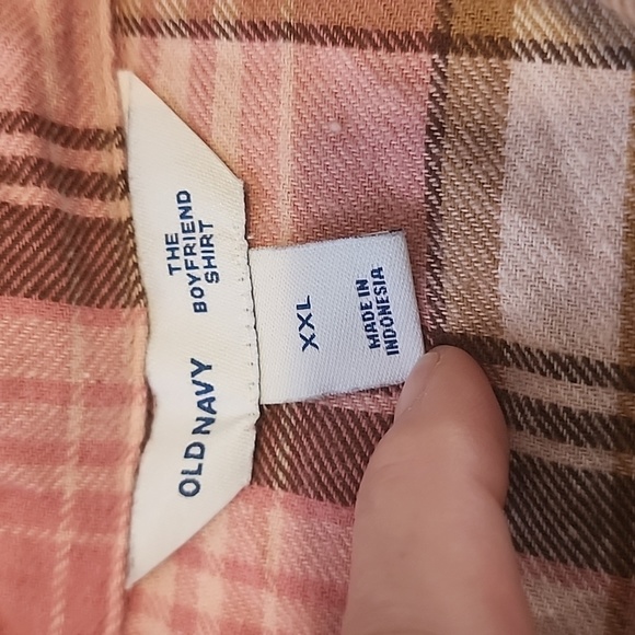 Old Navy "The Boyfriend Shirt" Flannel Top - Picture 2 of 2